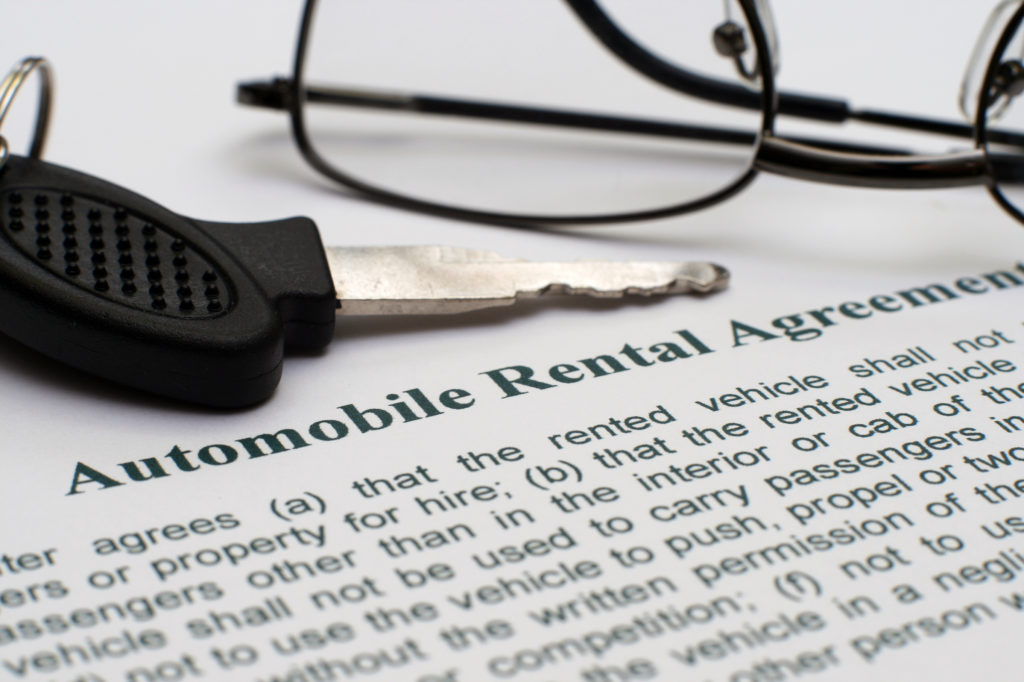 Automobile rental agreement